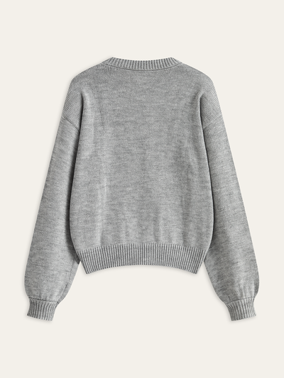 Flower Applique Sweater