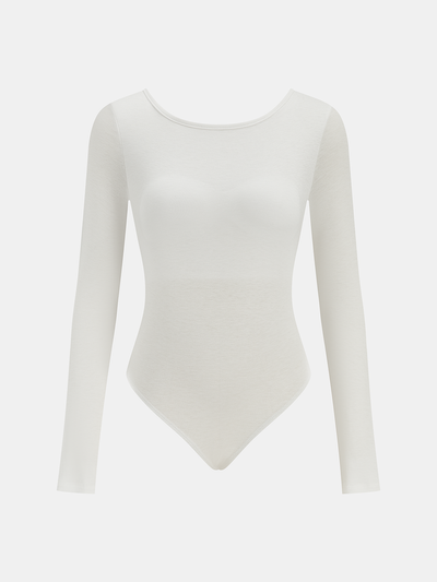 Bra-Free Long Sleeve Backless Bodysuit