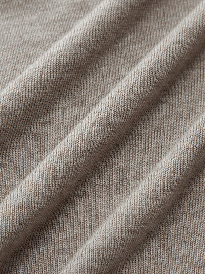 Mock Neck Wool-Blend Knit Top