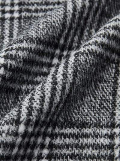 Belted Plaid High-Waisted Pants