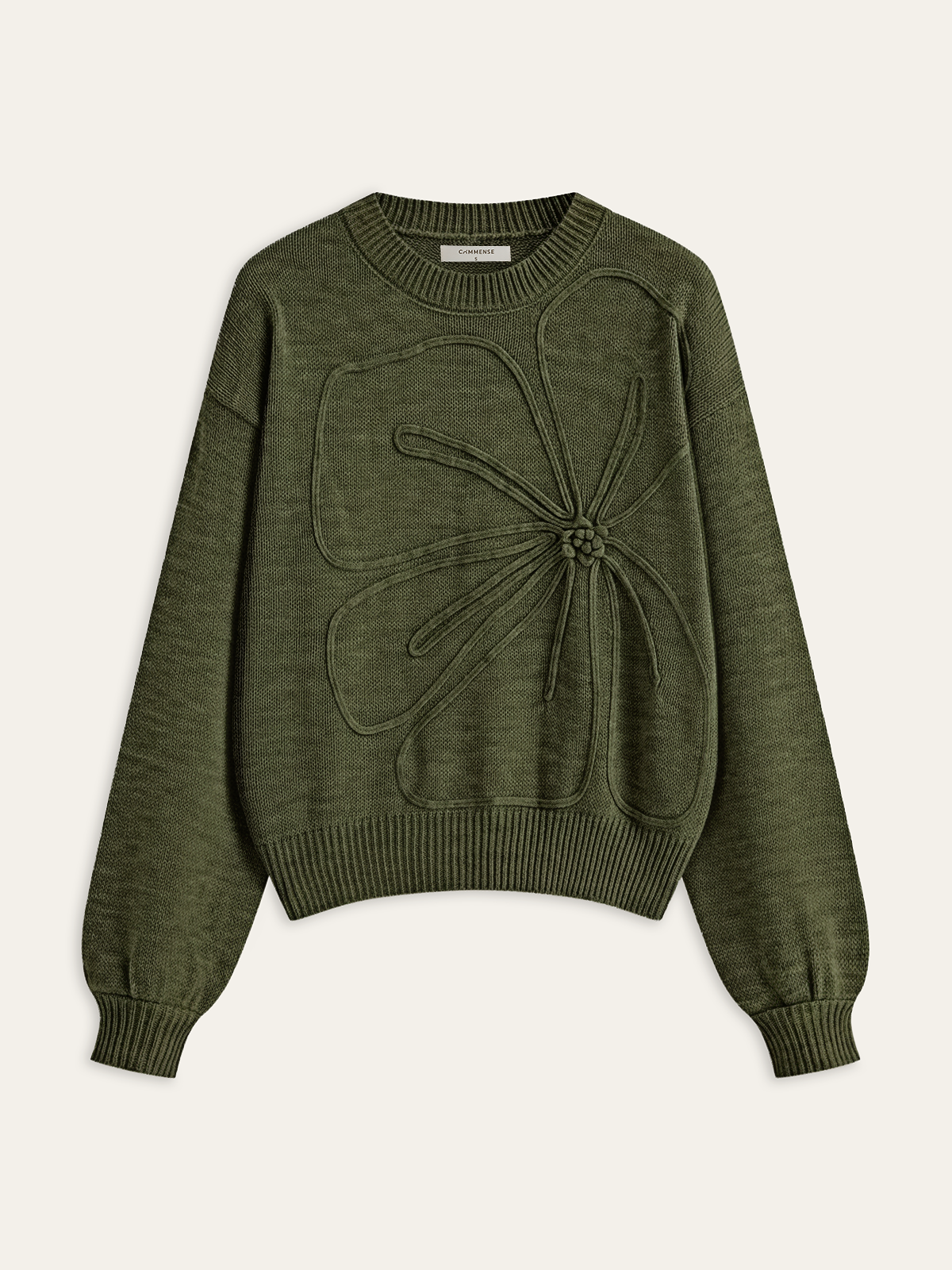 Flower Applique Sweater