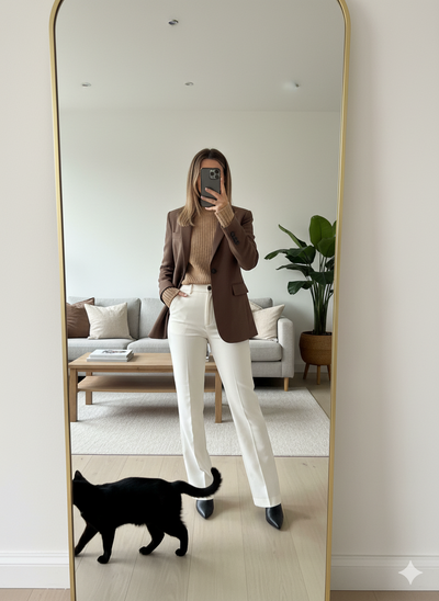 Veyra Double Breasted Loose Fitting Blazer