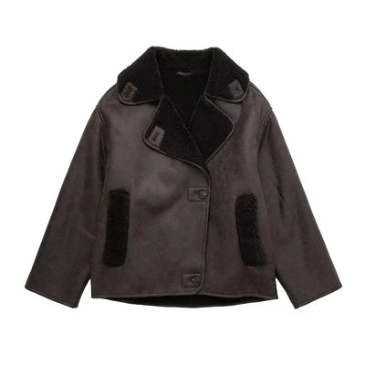 Teddy Fleece Aviator Style Jacket
