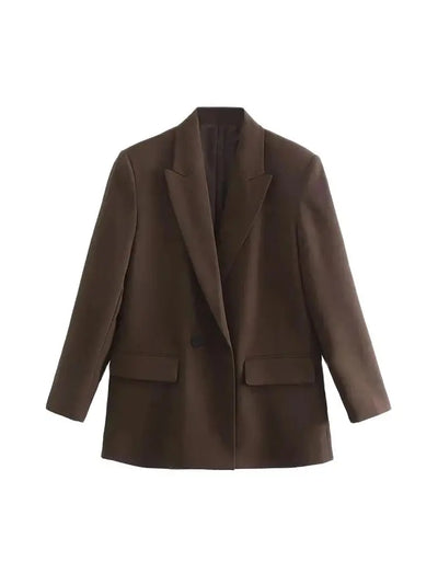Veyra Double Breasted Loose Fitting Blazer