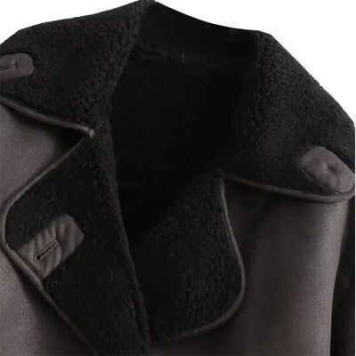 Teddy Fleece Aviator Style Jacket