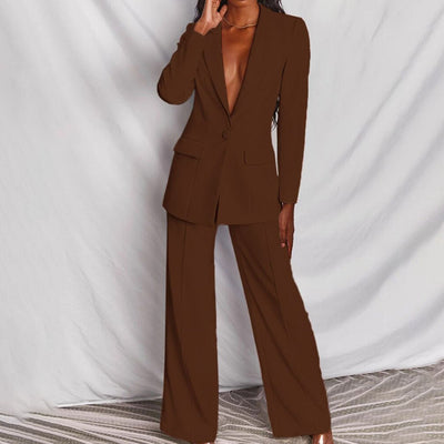 Leotine™ | Chic Blazer & Trouser Set