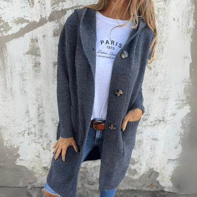 Lorène | Elegant long women's cardigan