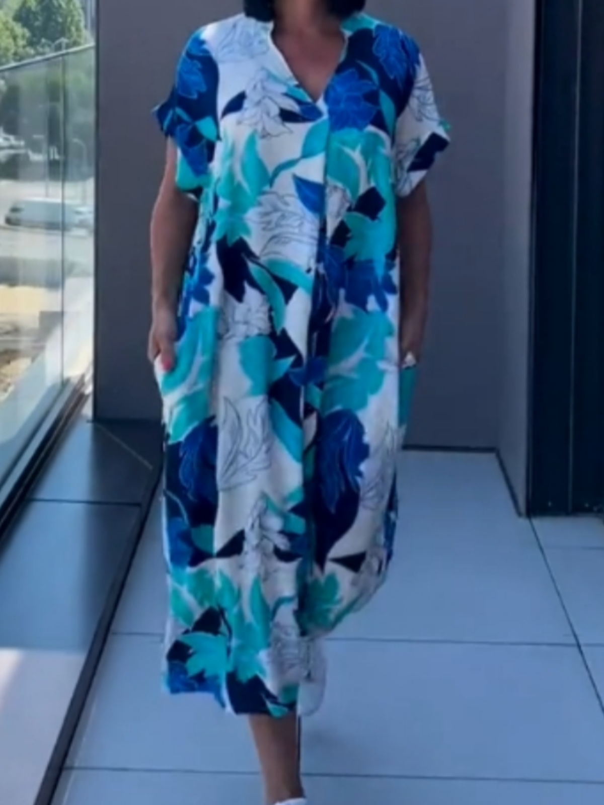 🌸Special price🌸 Women's casual elegant printed V-neck dress
